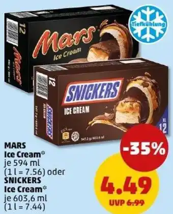 PENNY MARS Ice Crea oder SNICKERS Ice Cream Angebot