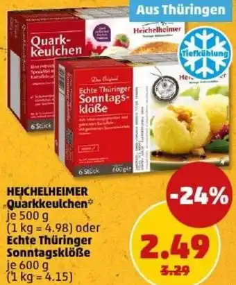 PENNY HEICHELHEIMER Quarkkeulchen oder Echte Thüringer Sonntagsklöße Angebot