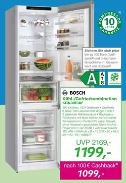 EP Bosch kühl-/gefrierkombination kgn39eiaf Angebot