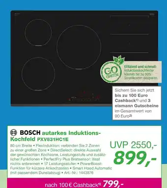 EP Bosch autarkes induktions-kochfeld pxv831hc1e Angebot