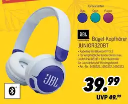 MEDIMAX Jbl bügel-kopfhörer junior320bt blau Angebot
