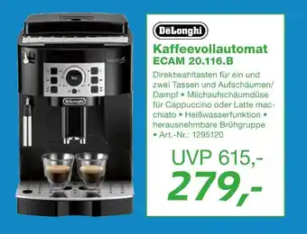 EP Delonghi kaffeevollautomat ecam 20.116.b Angebot