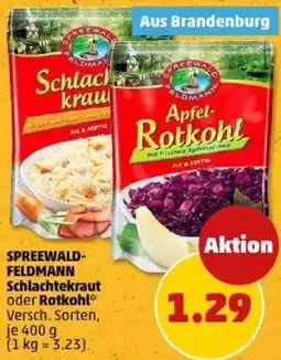 PENNY SPREEWALD FELDMANN Schlachtekraut oder Rotkohl Angebot
