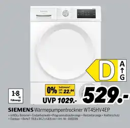MEDIMAX Siemens wärmepumpentrockner wt45hv4ep Angebot