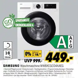 MEDIMAX Samsung waschmaschine ww8xcgc04aaeg Angebot