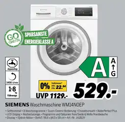 MEDIMAX Siemens waschmaschine wm14noep Angebot