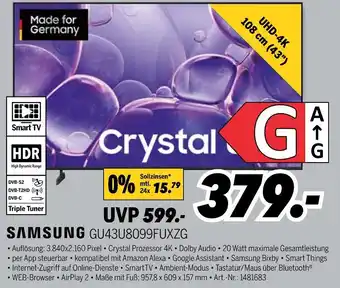 MEDIMAX Samsung gu43u8099fuxzg Angebot