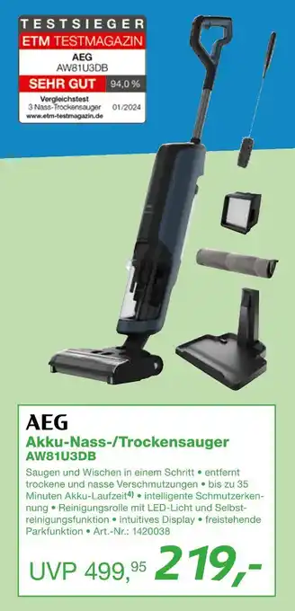 EP Aeg akku-nass-/trockensauger aw81u3db Angebot