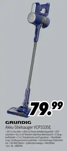 MEDIMAX Grundig akku-stielsauger vcp3335e Angebot