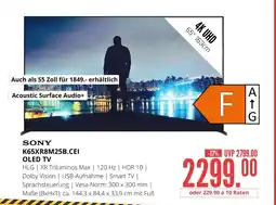 Hirsch und Ille Sony k65xr8m25b.cei oled tv Angebot