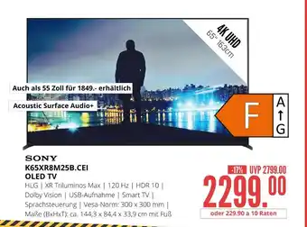 Hirsch und Ille Sony k65xr8m25b.cei oled tv Angebot