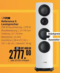 Hirsch und Ille Canton reference 5 lautsprecher Angebot