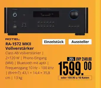Hirsch und Ille Rotel ra-1572 mkii vollverstärker Angebot