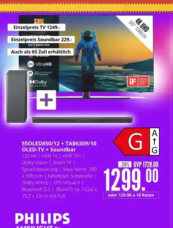 Hirsch und Ille Philips 55oled850/12 oled-tv Angebot