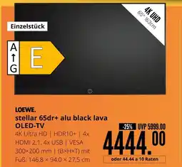 Hirsch und Ille Loewe. stellar 65dr+ alu black lava oled-tv Angebot