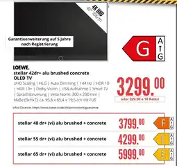 Hirsch und Ille Loewe stellar 42dr+ alu brushed concrete oled tv Angebot
