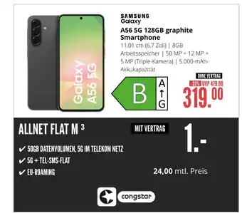 Hirsch und Ille Samsung galaxy a56 5g 128gb graphite smartphone Angebot