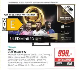 Hirsch und Ille Hisense 75e8q uled mini led tv Angebot