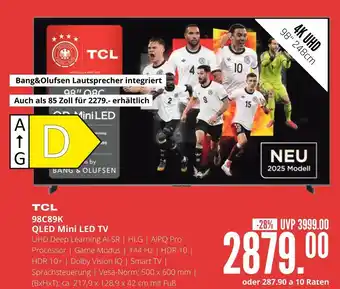 Hirsch und Ille Tcl 98c89k qled mini led tv Angebot