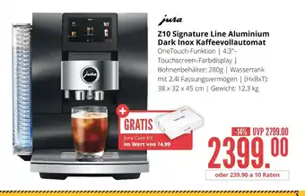 Hirsch und Ille Jura z10 signature line aluminium dark inox kaffeevollautomat Angebot