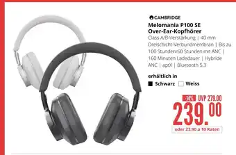 Hirsch und Ille Cambridge melomania p100 se over-ear-kopfhörer Angebot