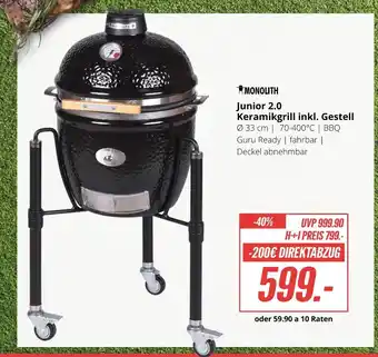 Hirsch und Ille Monolith junior 2.0 keramikgrill inkl. gestell Angebot