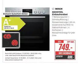 Hirsch und Ille Bosch mkhsteel einbauherdset Angebot