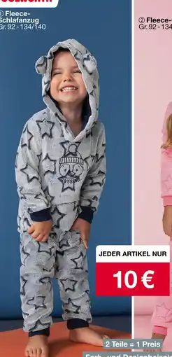 Woolworth Fleece-schlafanzug Angebot