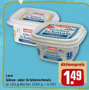 REWE Laru gänse- oder griebenschmalz Angebot