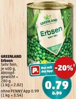 PENNY GREENLAND Erbsen Angebot