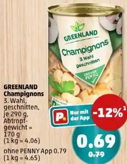 PENNY GREENLAND Champignons Angebot