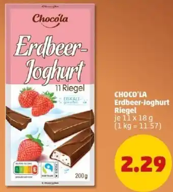 PENNY CHOCO'LA Erdbeer-Joghurt Riegel Angebot