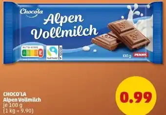 PENNY CHOCO'LA Alpen Vollmilch Angebot