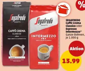 PENNY SEGAFREDO Caffè Crema Classico oder Espresso Intermezzo Angebot