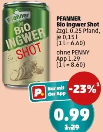 PENNY PFANNER Bio Ingwer Shot Angebot