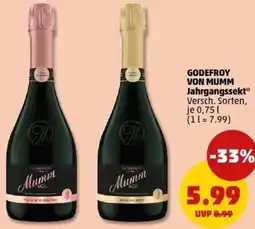 PENNY GODEFROY VON MUMM Jahrgangssekt Angebot
