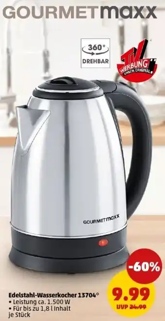 PENNY GOURMETMAXX Edelstahl-Wasserkocher 13704 Angebot