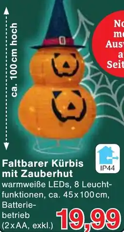 Wiglo Wunderland Faltbarer Kürbis mit Zauberhut Angebot