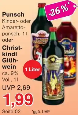 Wiglo Wunderland Punsch oder Christkindl Glühwein Angebot