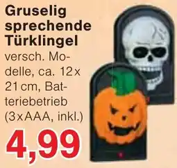 Wiglo Wunderland Gruselig sprechende Türklingel Angebot