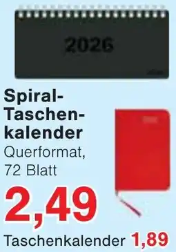 Wiglo Wunderland Spiral- Taschenkalender Angebot
