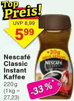 Wiglo Wunderland Nescafé Classic Instant Kaffee Angebot
