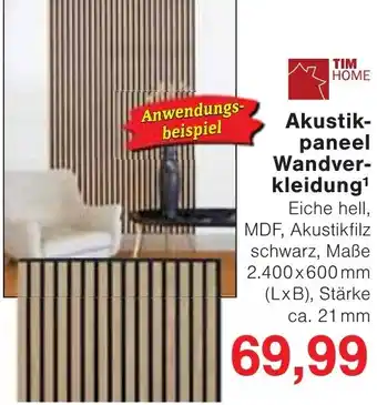 Wiglo Wunderland TIM HOME Akustikpaneel Wandverkleidung Angebot