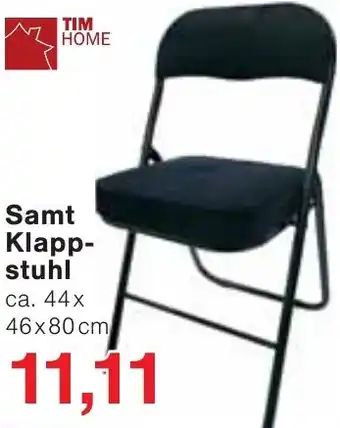 Wiglo Wunderland TIM HOME Samt Klappstuhl Angebot