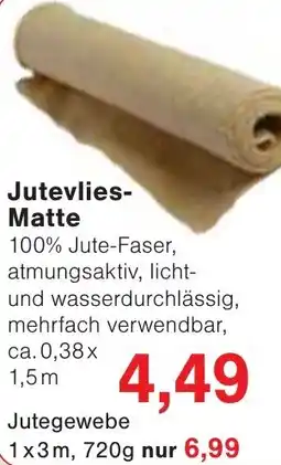 Wiglo Wunderland Jutevlies- Matte Angebot