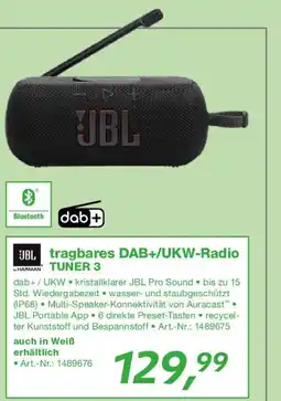 EP JBL tragbares DAB+/UKW-Radio HARMAN TUNER 3 Angebot
