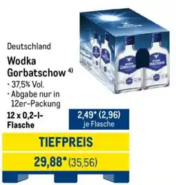 METRO Wodka Gorbatschow Angebot