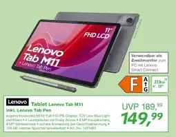 EP Lenovo Tablet Lenovo Tab M11 inkl. Lenovo Tab Pen Angebot