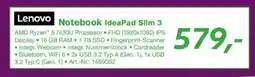 EP Lenovo Notebook IdeaPad Slim 3 Angebot