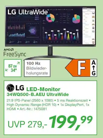 EP LG LED-Monitor 34WQ500-B.AEU UltraWide Angebot